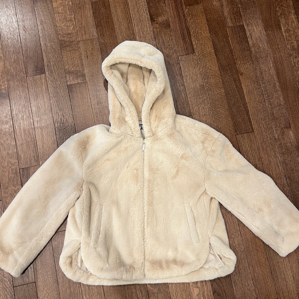 Zara faux fur full zip jacket